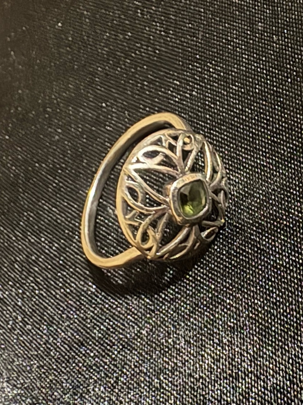 Moldavite ring